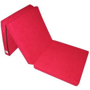 Matelas lit futon pliable pliant 195 x 65 x 8 cm choix des couleurs (Rouge)