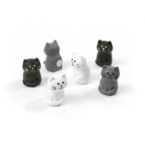 Pa design Trendform Magnete Gatto Nero/bianco 6pz