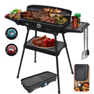 Ideal Barbecue &eacute;lectrique de jardin grand format 5 en 1, table debout pliable sans fum&eacute;e ELDOM