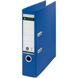 Leitz Recycle Classeur à levier A4 180° - Carton 100% recyclé et recyclable - Dos 8 cm - Bleu