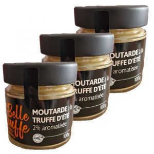 La Belle Truffe - Lot 3x Moutarde &agrave; la truffe d&eacute;t&eacute; 2% - Bocal 100g