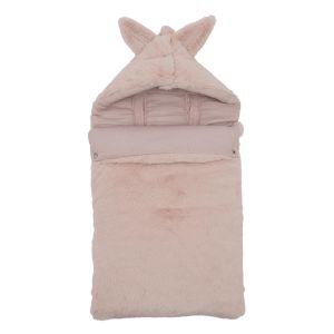 BB & Co Nid d’ange fausse fourrure - angora doublé gaze de coton - pétale