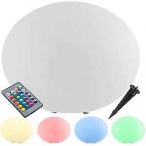 TecTake Lampe boule LUMINOUS EYE avec ampoule LED et télécommande - M (Ø 35 x 21,5 cm)