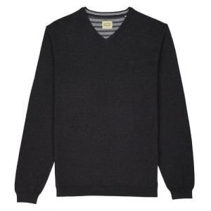 Oxbow P0PIVEGA Pull Essentiel col V uni Noir Chin&eacute;
