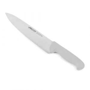 Arcos Séries 2900 - Couteau du Chef Couteau à Découper - Lame Acier Inoxydable Nitrum 250 mm - Manche Polypropylène Couleur Blanc