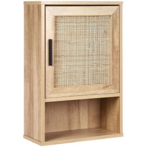 Beliani Armoire murale de salle de bains ROSELL 40 cm Marron clair