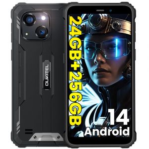 Oukitel WP32 Pro 24 (6+18) Go RAM + 256 Go ROM/1To Smartphone Incassable Android 14, 6300mAh 6.0" HD Dual SIM/NFC/OTG - Noir