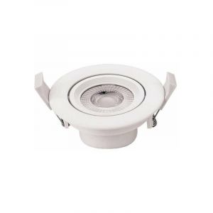 Optonica Plafonnier rond encastrable blanc LED 7W COB éclairage 45W - Blanc Chaud 2700K