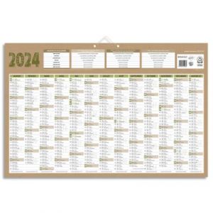 CBG Calendrier banque Natura 13 mois au recto - Blanc au verso - 65 x 43cm