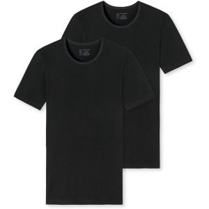 Schiesser 2er Pack T-Shirt 95/5 (schwarz | 4)