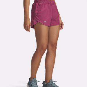 Under Armour Fly By 3in Short De Running Femmes - Rosé, Rosé, Taille L
