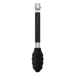 Kitchen Aid Pinces à verrouillage latéral avec bouts en silicone, noir onyx, 23 cm