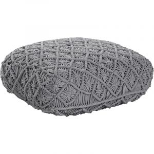 Beliani Coussin de sol BERRECHID Coton 50 x 50 x 20 cm Unicolore Gris