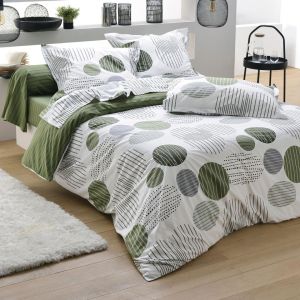 Housse de couette coton BAXLEY - vert kaki