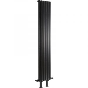 Image de Hudson Reed Radiateur vertical design – Noir – Avec pieds – Tailles multiples - Vitality