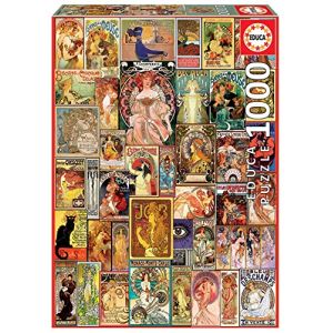 Image de Educa Puzzle 1000 pièces : Collage Art Nouveau