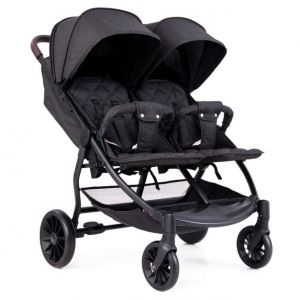 Landau double Costway - dossier pliable et réglable - 105 x 78,5 x 106 cm - gris