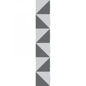 Plage Sticker carrelage adhésif décoratif autocollant, tolentino, motifs triangles blanc et gris dans un style scandinave, x6, 15 cm x 15 cm - Gris / argent