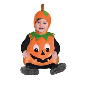 Amscan Cutie Baby Pumpkin Costume-Age Years-1 Pc Halloween Citrouille pour bébé Cutie-1-2 pièce, 9903883, Orange, 1-2 Ans