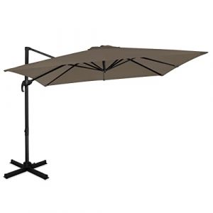 Vonroc - Parasol cantilever Pisogne 300x300cm - Premium parasol Taupe
