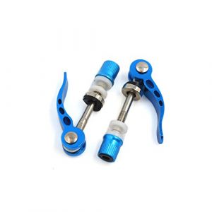 Sourcing map Boulon de brochette de tige de selle de v&eacute;lo &agrave; d&eacute;gagement rapide, 2pcs Bleu