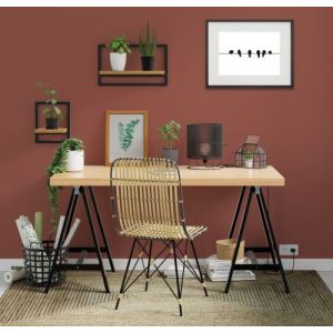 Shot Cadre Photo Oiseaux fil 30x40cm avec P e Partout Tableau Bois Verre (NOIR)