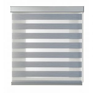 Store Jour/Nuit Alubox, store enrouleur avec finitions en aluminium de qualité supérieure, Gris, 60 x 250 cm