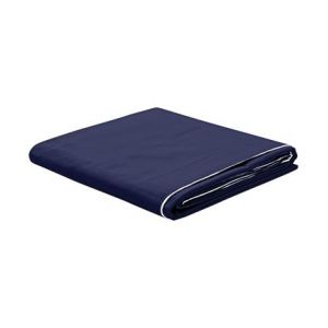 Descamps Drap plat Unis percale 94 fils/cm² Bleu