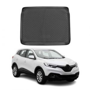Omac Tapis de coffre pour Renault Kadjar 2015-2022 sur mesure en caoutchouc Noir