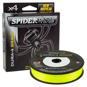 Spiderwire Dura-4 tress&eacute; fil 150m jaune 33LB/15kg 0.17MM
