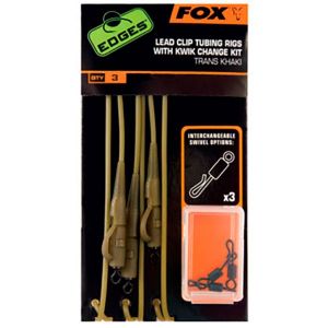 Fox Edges - Lead Clip Tubing Rig - Trans Khaki