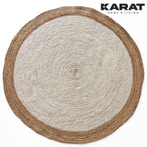 Tapis de jute Agra Rond Tissé à la main 90 x 90 cm