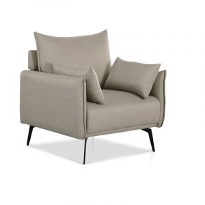 Fauteuil scandinave 1 place beige - Ivar Designetsamaison Beige
