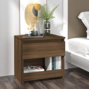 VidaXL Table de chevet Chêne marron 40x30x39 cm Bois d'ingénierie