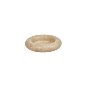 Oyoy living Bougeoir beige en marbre Ø13,8xH3cm
