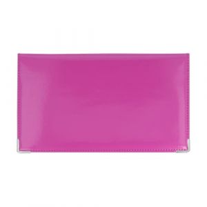 Protège-chéquier rigide – PVC Fuchsia – Avec renfort carton et coins métal – Fabriqué en France – Color Pop