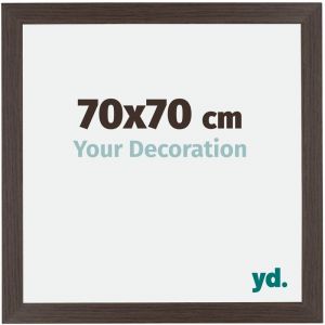 Your Decoration - 70x70 cm - Cadres Photo en MDF Avec Verre acrylique - Anti-Reflet - Excellente Qualit&eacute; - Ch&ecirc;ne Fonc&eacute; - Cadre Decoration Murale
