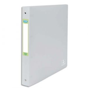 Elba Classeur 4 anneaux 2nd LIFE - en polypropylène 5/10e recyclé - dos 4 cm - A4+ - incolore