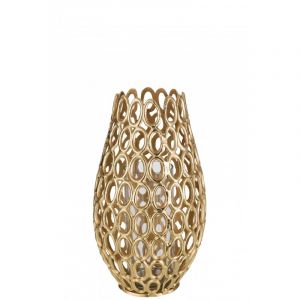 Image de Photophore cercles alu or H41cm