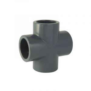 Codital Raccord Femelle 4 Voies en PVC-U pour Systèmes Hydrauliques - 40mm