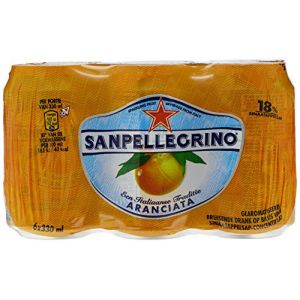 San Pellegrino Eau minérale naturelle gazeuse arômatisée au jus d'orange