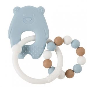 Nattou Anneau de dentition en silicone - Ours Bleu