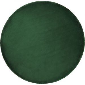 Beliani Tapis rond en viscose vert foncé ø 140 cm GESI II