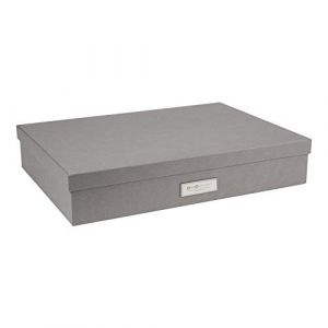 Image de Bigso Box of Sweden 934154141 Bo&icirc;te de Rangement Format A3 Panneau de Fibre Gris 31 x 43,5 x 8,5 cm