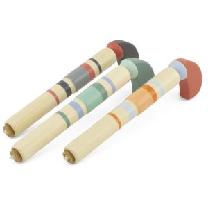Ulysse Couleurs d'Enfance Pistolet à bouchon Pop en bois beige 21x1x6 cm