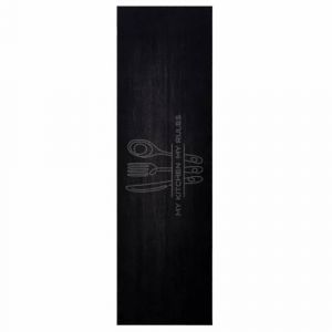VidaXL Tapis de Cuisine Noir 150 x 45 cm Velours