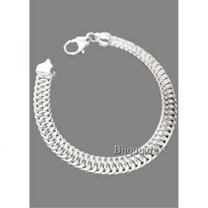 Bracelet En Argent Massif 925 - Bijouxia - Maille Am&eacute;ricaine - 19 Cm - Haut De Gamme - Mousqueton