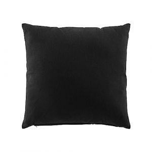 Douceur d'intérieur, Coussin Déhoussable (45 x 45 cm) Twily Noir, Coton / Polyester Recyclé