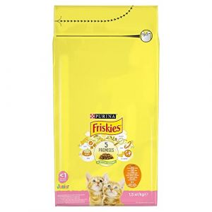 Friskies Purina Junior Poulet aux Légumes et au Lait - Nourriture sèche pour chats - 1,5 kg