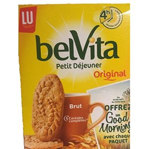 Image de Lu Belvita - Biscuits petit d&eacute;jeuner 5 c&eacute;r&eacute;ales compl&egrave;tes 400 g